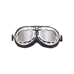 Windproof Retro Motorcycle Goggles Glasses Vintage Moto Classic Goggles - Silver