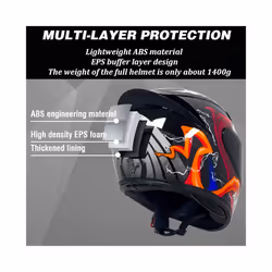 Men's Motorcycle Helmet For Women Full Face Man Single Lens Moto Helmet - xxxL, E017