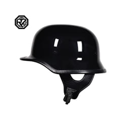 Motorcycle DOT German Style Half Helmet + Goggles for H-arley Biker Pilot - M, 5