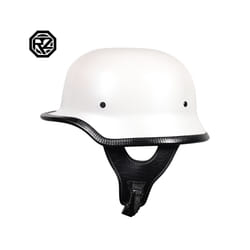 Motorcycle DOT German Style Half Helmet + Goggles for H-arley Biker Pilot - L, 1