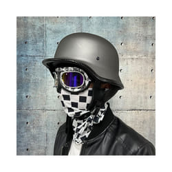 Motorcycle DOT German Style Half Helmet + Goggles for H-arley Biker Pilot - xL, 21
