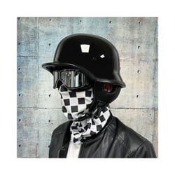 Motorcycle DOT German Style Half Helmet + Goggles for H-arley Biker Pilot - xL, 11