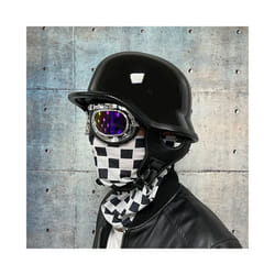 Motorcycle DOT German Style Half Helmet + Goggles for H-arley Biker Pilot - L, 18
