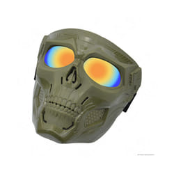 NEW Motocross Skulls Goggles Skull Mask Off-road Eyeglasses Helmet Accessories - Army Green Red