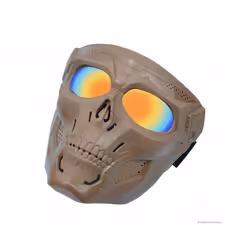 NEW Motocross Skulls Goggles Skull Mask Off-road Eyeglasses Helmet Accessories - Khaki imitation red