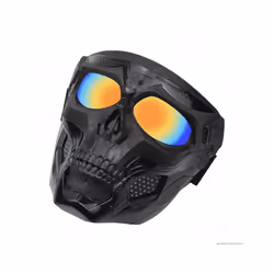NEW Motocross Skulls Goggles Skull Mask Off-road Eyeglasses Helmet Accessories - Black imitation red