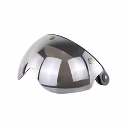 Open Face Helmet Visor Motorcycle Helmet Bubble Visor Lens Bubble Shield - Silver