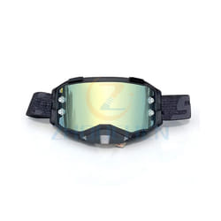 Motorcycle Goggles Motocross Helmet Cycling Glasses Outdoor Racing Sunglasses - Gold LENS-9