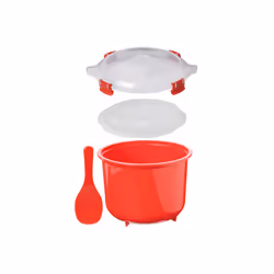 Sistema 1110, Rice steamer, Red, 2.6 ml, Transparent, 10.99 cups, 195 mm