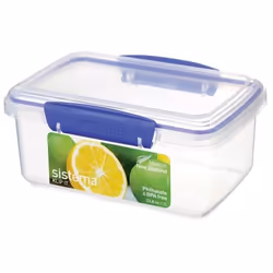 Sistema 1600, Box, Rectangular, 1 L, Blue, Transparent, New Zealand, 175 mm