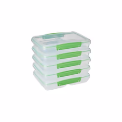 Sistema TO GO Food Storage Containers | Multi Split Meal Prep Boxes | with Dividers & Clips | 820 ml | BPA-Free | 5 Count