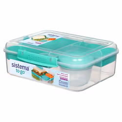 Sistema Bento Box TO gO Lunch Box with YoghurtFruit Pot 165 L BPA-Free Minty Teal 1 count