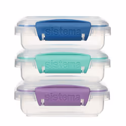 Sistema Klip It Food Storage Container  200 ml  3-Pack (Colors May Vary)