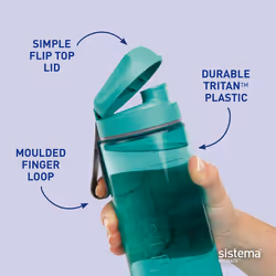 Hydrate Tritan Swift Water Bottle | 600 ml | Leakproof Water Bottle | BPA-Free | Recyclable with TerraCycle| Ocean