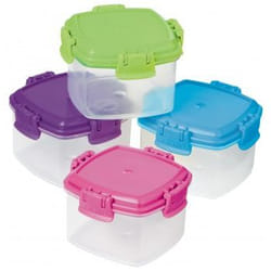 Sistema 21127 food storage container Square Box 0.062 L Blue, Green, Pink, Purple, Transparent 4 pc(s)