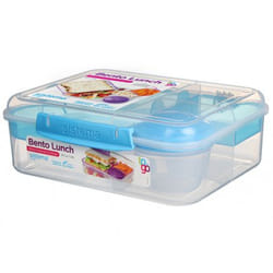 Sistema 1.65L Bento Lunch TO GO Rectangular Box Blue, Transparent 1 pc(s)