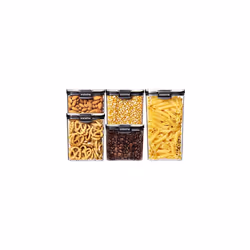 Sistema Ultra Square 5 Pack, Tritan, Clear/Black, Pack