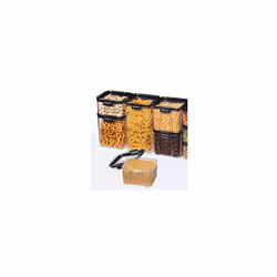 Sistema Ultra Square 5 Pack, Tritan, Clear/Black, Pack