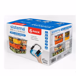 Sistema Brilliance 6 Piece Food Storage Set with Lids