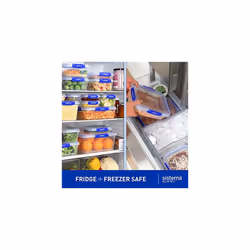 Sistema KLIP IT PLUS Food Storage Container | 5.5 L Square | Stackable & Airtight Fridge/Freezer Food Boxes with Lids | Recyclable with TerraCycle |