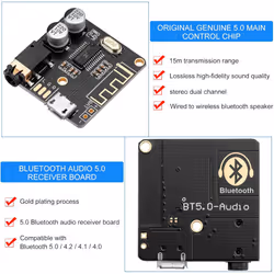 1Pc Audio Receiver Board 3.7-5V Bluetooth-Compatible 4.1/5.0 3.5mm Audio Aux