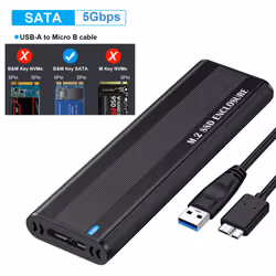 Hard Drive Case 10Gbps Tool Free for 2230/2242/2260/2280 M.2 SSD (NGFF)