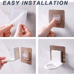Shampoo Holder Hook Mounted Hand Sanitizer Holder,Self Adhesive Hooks