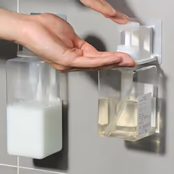 Shampoo Holder Hook Mounted Hand Sanitizer Holder,Self Adhesive Hooks