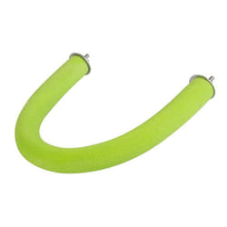Bird Wood Perch Stand Toys, U-Shaped Curved Corner Pet Stand Rack-Green19X2X17Cm
