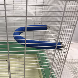 Bird Wood Perch Stand Toys, U-Shaped Curved Corner Pet Stand Rack-Blue26X2.5X23Cm