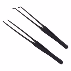 Aquarium Tweezers Stainless Steel Straight And Curved Tweezers Set For Fish Tank Aquatic Plants Long Handle Reptile Feeding T ...