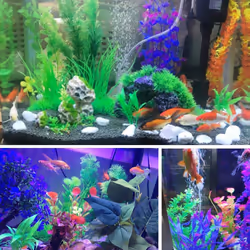 Aquarium Decorations Glow In The Dark,Glowing Coral Ornaments,Purple