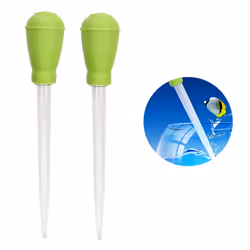 30Ml Fish Tank Water Changer Aquarium Dropper 2-Pack,Green