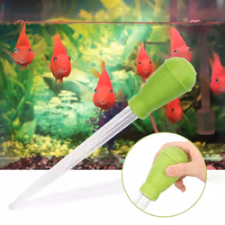 30Ml Fish Tank Water Changer Aquarium Dropper 2-Pack,Green