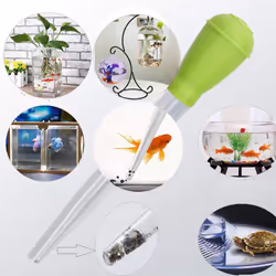 30Ml Fish Tank Water Changer Aquarium Dropper 2-Pack,Green