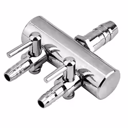 Aquarium Air Control Valve, Fish Tank Air Valve, Metal Stainless Steel-2 Heads