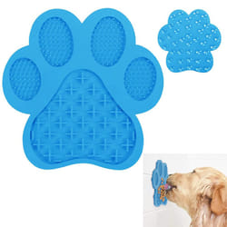 Lick Mat For Dogs & Cats,Slow Treater Mat With Suction Cups For Pet-Blue