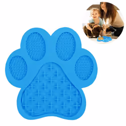 Lick Mat For Dogs & Cats,Slow Treater Mat With Suction Cups For Pet-Blue