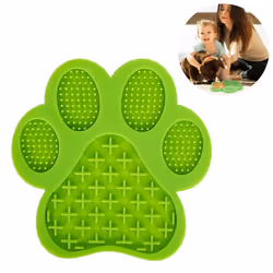Lick Mat For Dogs & Cats,Slow Treater Mat With Suction Cups For Pet-Green