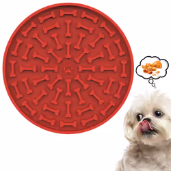 Dog Slow Dispensing Treater Mat Dog Lick Pad Peanut Butter Lick Mat-Red