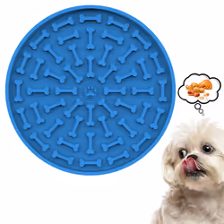 Dog Slow Dispensing Treater Mat Dog Lick Pad Peanut Butter Lick Mat-Blue