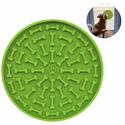 Dog Slow Dispensing Treater Mat Dog Lick Pad Peanut Butter Lick Mat-Green