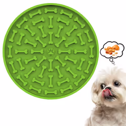 Dog Slow Dispensing Treater Mat Dog Lick Pad Peanut Butter Lick Mat-Green