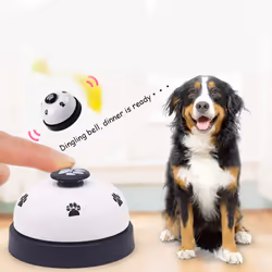2 Pieces Pet Training Bells, Dog Doorbell Dog Bells (White)2Pcs-Pet Order Bell Ringing Dog Trainer-White + Black Button