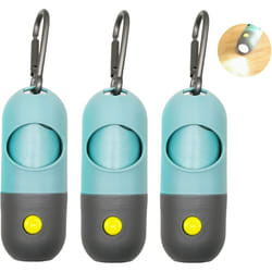 3Pack Dog Poop Waste Bags Holder With Led Flashlight|Cute Doggie Poo Bags Dispenser For Pet Leash|Trash Waste Bags Carrier