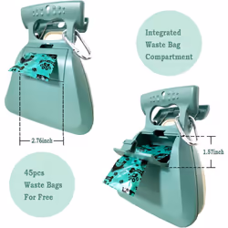 Portable Pooper Scooper Expandable Dog Pooper Scooper With Carabiner Large Size Pet Waste Cleaner