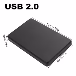 SATA SSD Enclosure Hard Drive Case 10Gbps Speed for 2.5 Inch SSD (USB3.1) - USB2.0