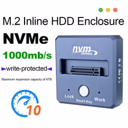 SSD Docking Station 1000MB/s M.2 NVME SSD External Enclosure Portable Dockcase - NVME protocol