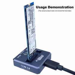 SSD Docking Station 1000MB/s M.2 NVME SSD External Enclosure Portable Dockcase - NVME protocol