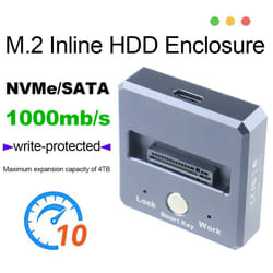 SSD Docking Station 1000MB/s M.2 NVME SSD External Enclosure Portable Dockcase - dual agreement
